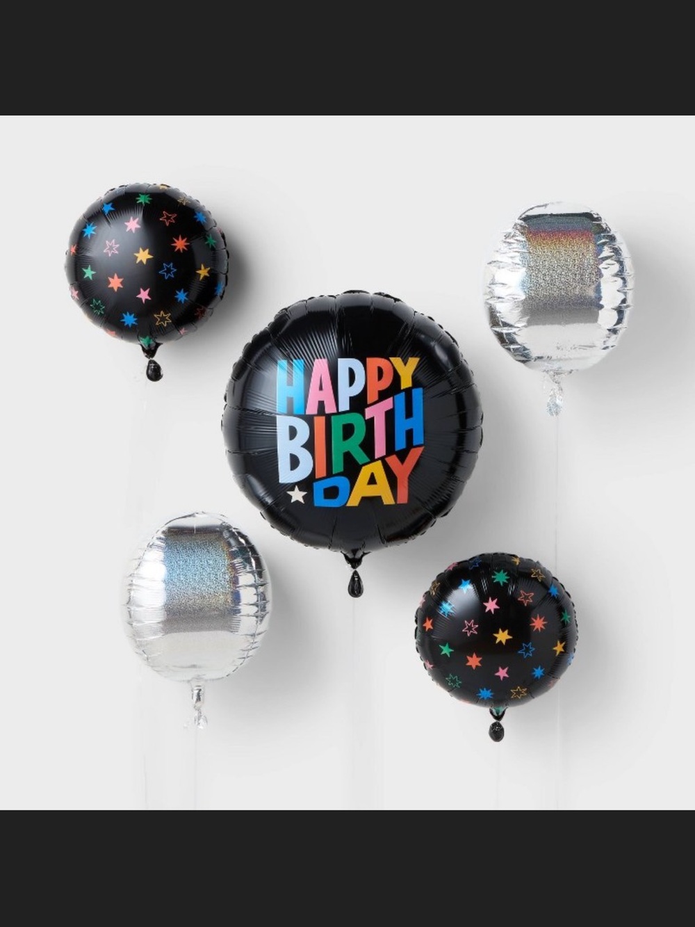 ☀️ 5ct Happy Birthday Foil Balloon Bundle - Spritz